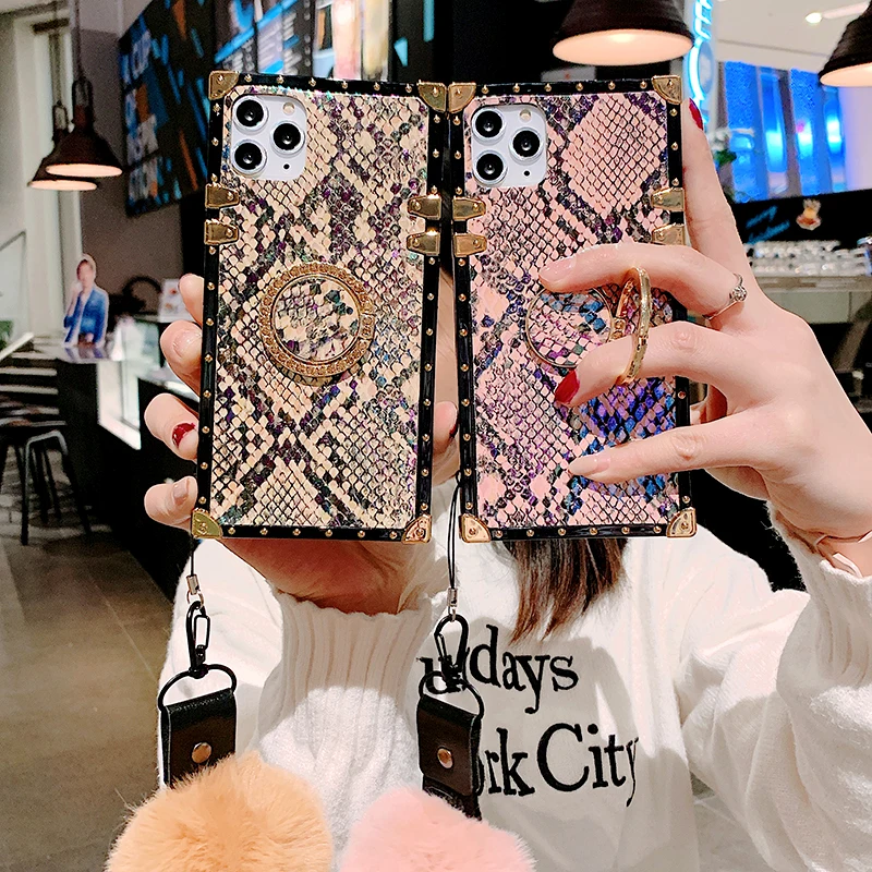 Stand Holder Cover for OPPO A5 2020 A9 Realme XT Reno 2Z A11X A11 K5 Reakne 2 Sexy Snake Skin Square Bling Diamond Coque
Stand Holder Cover for OPPO A5 2020 A9 Realme XT Reno 2Z A11X A11 K5 Reakne 2 Sexy Snake Skin Square Bling Diamond Coque