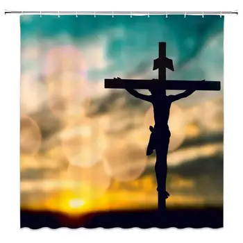 Christ Crucified On Cross Decor Shower Curtain Religious Crosses Religion Christian Sunrise Glitters Fantasy Sky Scenic Fabric
Christ Crucified On Cross Decor Shower Curtain Religious Crosses Religion Christian Sunrise Glitters Fantasy Sky Scenic Fabric