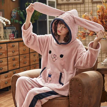 Winter Women Flanne Pajamas Sets Thick Warm Nightwear Sweet Coral Velvet Pyjamas Female Long Sleeve Pants Pijama Mujer Homewear
Winter Women Flanne Pajamas Sets Thick Warm Nightwear Sweet Coral Velvet Pyjamas Female Long Sleeve Pants Pijama Mujer Homewear