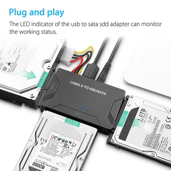 USB 3.0 to IDE SATA Converter External Hard Drive Adapter Kit 2.5" 3.5" Cable LHB99
USB 3.0 to IDE SATA Converter External Hard Drive Adapter Kit 2.5" 3.5" Cable LHB99