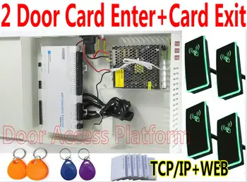 2 Door Card Enter+Card Exit Anti Pass back Controller Web server+TCP/IP Network For Office/Factory control+4 pcs Access readers
2 Door Card Enter+Card Exit Anti Pass back Controller Web server+TCP/IP Network For Office/Factory control+4 pcs Access readers