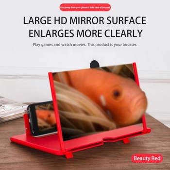 Red Phone Screen Magnifier Stereoscopic for All Smartphone Amplifying Desktop Foldable Bracket Tablet Mobile Phone Holder
Red Phone Screen Magnifier Stereoscopic for All Smartphone Amplifying Desktop Foldable Bracket Tablet Mobile Phone Holder