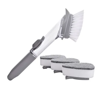 Automatic Liquid Filling Brush Oil Wash Pot Brush Sub-Kitchen Cleaning Brush Long Handle PP with Sponge Kitchen Eco-Friendly
Automatic Liquid Filling Brush Oil Wash Pot Brush Sub-Kitchen Cleaning Brush Long Handle PP with Sponge Kitchen Eco-Friendly