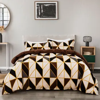Geometric Patterns Coffee Grey Comforter Duvet Cover Single Full Queen Size 3d Lifelike Bedding Set Simple Bed Linen Set
Geometric Patterns Coffee Grey Comforter Duvet Cover Single Full Queen Size 3d Lifelike Bedding Set Simple Bed Linen Set