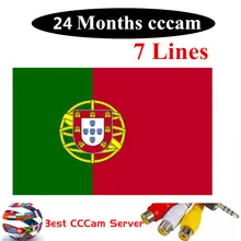 מיוחד עבור פורטוגל אירופה HD 2 שנה CCCam ספרד פורטוגל גרמניה פולין לווין טלוויזיה מקלט 6 Clines עבור DVB-S2 v7s v8 SUPE(China)