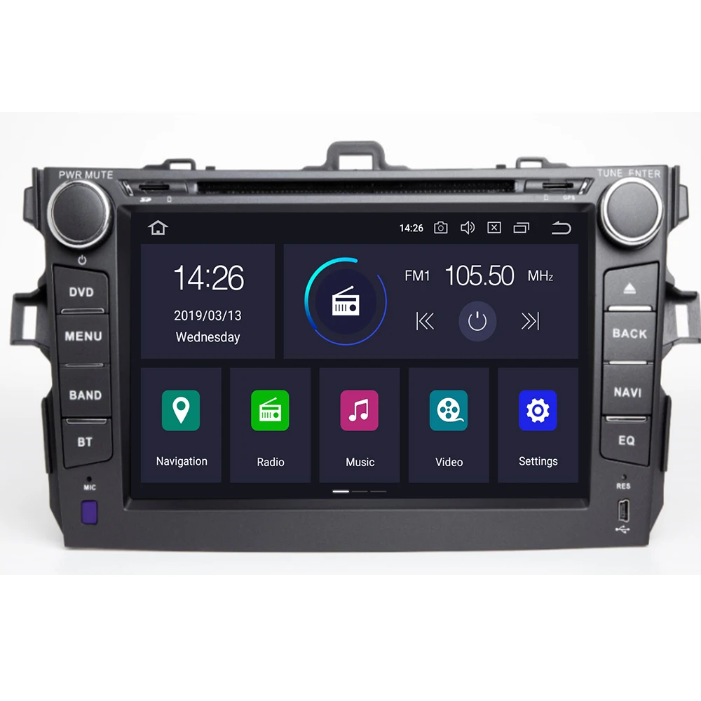 8Inch Android 10 8 Core Car DVD GPS Player For TOYOTA AURIS Multimedia Stereo Auto Radio Navigation Wifi/4G BT MAP DVR DAB+ | Автомобили и