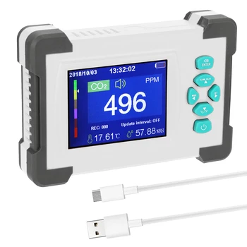 CO2 Detector Portable Carbon Dioxide Tester Useful CO2 Meter Humidity Temperature Tester ℃/℉ Switchable Air Quality Monitor
CO2 Detector Portable Carbon Dioxide Tester Useful CO2 Meter Humidity Temperature Tester ℃/℉ Switchable Air Quality Monitor