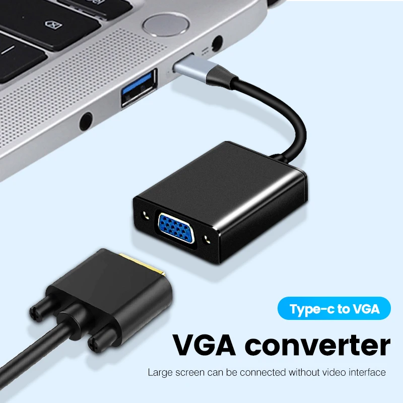 ZOMY New Type-C to VGA Adapter Cable USBC USB 3.1 to VGA Adapter for WG-TC31V Laptop Conneted to TV/Monitor Cables
ZOMY New Type-C to VGA Adapter Cable USBC USB 3.1 to VGA Adapter for WG-TC31V Laptop Conneted to TV/Monitor Cables