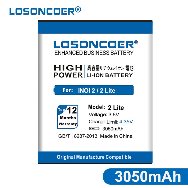 LOSONCOER 3050 мАч Новый 2 LITE Аккумулятор для inei Lite INOI2 Высококачественный аккумулятор