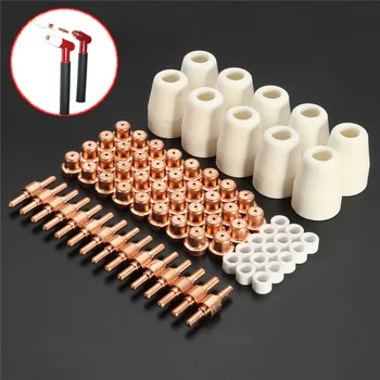 75pcs Plasma Cutter Accessories For Cutter Torch Consumables KIT Electrodes TIPS Nozzles Fit CUT40 CUT50 Welding Nozzles
75pcs Plasma Cutter Accessories For Cutter Torch Consumables KIT Electrodes TIPS Nozzles Fit CUT40 CUT50 Welding Nozzles