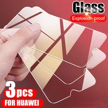Protection d'écran en verre trempé pour smartphone Huawei, 3 pièces, compatibles aux modèles Y5P Y6P Y7P Y8P Y6S Y7S Y8S Y9 Y6 Y7 2018 2019,=