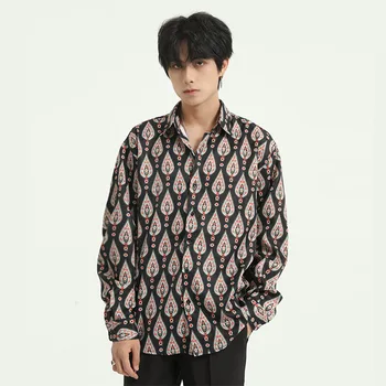 Men Vintage Print Business Casual Long Sleeve Shirt Male Japan Korea Streetwear Fashion Loose Shirts
Men Vintage Print Business Casual Long Sleeve Shirt Male Japan Korea Streetwear Fashion Loose Shirts