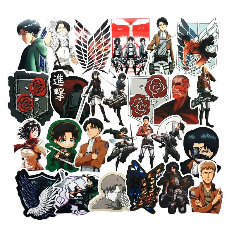 42Pcs Anime Sticker Attack on Titan Sticker Cartoon Sticker for DIY TOY Guitar Scrapbook Skateboard Snowboard Laptop Luggage
42Pcs Anime Sticker Attack on Titan Sticker Cartoon Sticker for DIY TOY Guitar Scrapbook Skateboard Snowboard Laptop Luggage