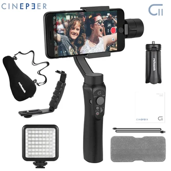 CINEPEER C11 3-Axis Handheld Smartphone Gimbal Stabilizer for iPhone 11 Pro Max XS Max XR X 8P S10 S9 P30 Pro as Zhiyun Smooth Q
CINEPEER C11 3-Axis Handheld Smartphone Gimbal Stabilizer for iPhone 11 Pro Max XS Max XR X 8P S10 S9 P30 Pro as Zhiyun Smooth Q