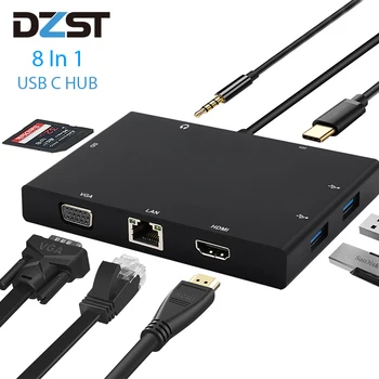 DZLST USB C HUB USB TYPE C TO HDMI VGA USB 3.0 Audio RJ45 PD SD Card USB TO HDMI Adapter Converter For SAMSUNG HUAWEI Laptop TV
DZLST USB C HUB USB TYPE C TO HDMI VGA USB 3.0 Audio RJ45 PD SD Card USB TO HDMI Adapter Converter For SAMSUNG HUAWEI Laptop TV