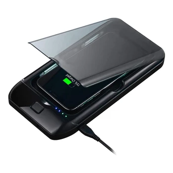 Portable UV Phone Sanitizer Cleaner Case with Wireless Charger & USB Charger,for iPhone Android Mobile Cell Phone
Portable UV Phone Sanitizer Cleaner Case with Wireless Charger & USB Charger,for iPhone Android Mobile Cell Phone