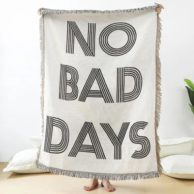 No Bad Days INS Wind Home Sofa Towel Leisure Blanket Tapestry Decorative Blanket Sofa Blanket Line Blanket
No Bad Days INS Wind Home Sofa Towel Leisure Blanket Tapestry Decorative Blanket Sofa Blanket Line Blanket