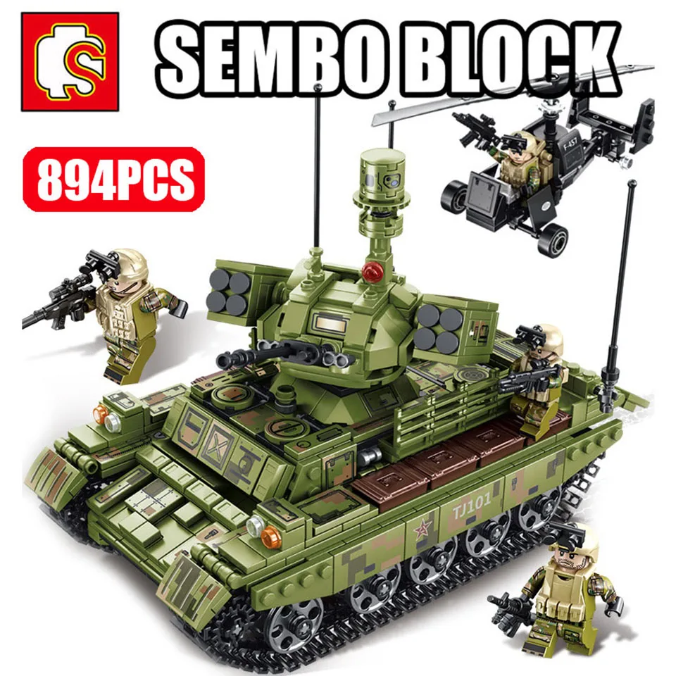 SEMBO Military Soldiers WW2 Heavy Tank Building Blocks Model Bricks King of land Tank Set Army Figures Brick Toys Boys Gift
SEMBO Military Soldiers WW2 Heavy Tank Building Blocks Model Bricks King of land Tank Set Army Figures Brick Toys Boys Gift