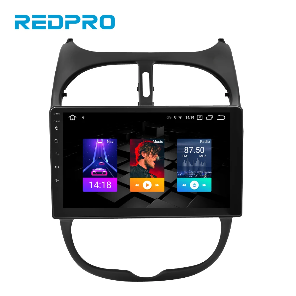 8 ядерный 4G RAM Android 9 0 Автомобильный DVD Плеер Мультимедиа Стерео для Peugeot 206 2004 2008 GPS