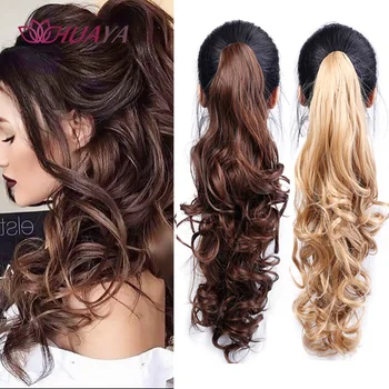 HUAYA Wavy Claw Clip in/on Ponytail Hair Extensions Heat Resistant Long Pony Tail Synthetic Hairpieces For Women
HUAYA Wavy Claw Clip in/on Ponytail Hair Extensions Heat Resistant Long Pony Tail Synthetic Hairpieces For Women