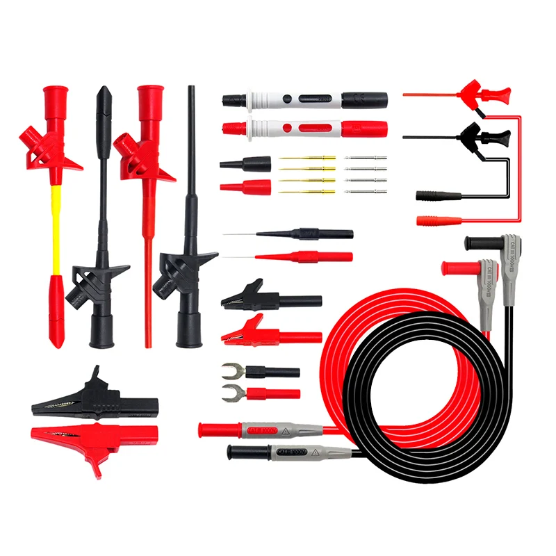 TOP!-P1300F Replaceable Multimeter Probe Test Hook&Test Lead Kits 4Mm Banana Plug Alligator Clip Test Stick
TOP!-P1300F Replaceable Multimeter Probe Test Hook&Test Lead Kits 4Mm Banana Plug Alligator Clip Test Stick