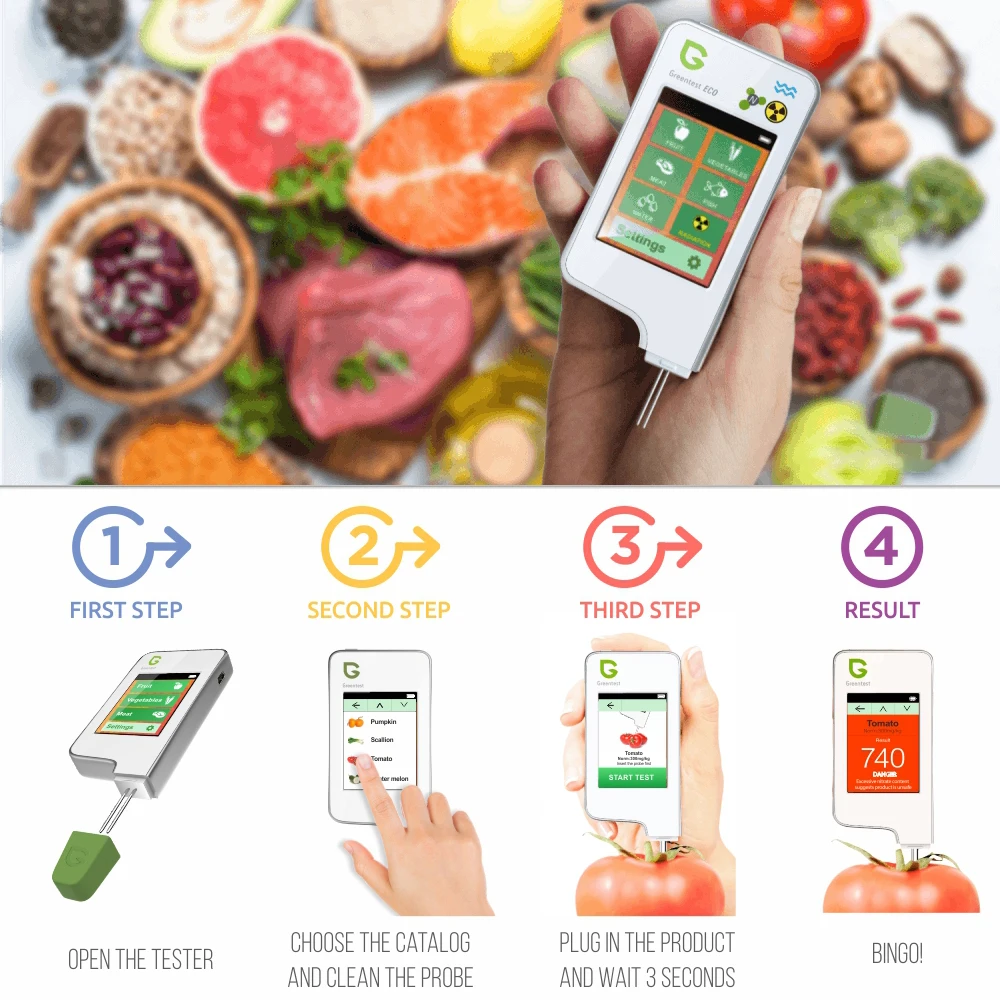 Hot New Greentest 2 High Accuracy Professional Digital Food Nitrate Tester Fruit Vegetables Meat Nitrate Detection Tool Device
Hot New Greentest 2 High Accuracy Professional Digital Food Nitrate Tester Fruit Vegetables Meat Nitrate Detection Tool Device
