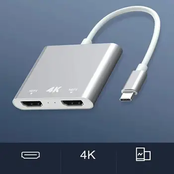 HDMI Type C Adapter 4K C To Dual HDMI USB 3.0 Cable Charge Port Converter For MacBook For Samsung Dex Galaxy S10 / S9
HDMI Type C Adapter 4K C To Dual HDMI USB 3.0 Cable Charge Port Converter For MacBook For Samsung Dex Galaxy S10 / S9