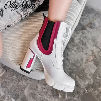 High Heels Women Ankle Boots Lace Up Booties Mix Color Fashion Brand Design Plus Size Ladies Shoes Platform Martin Boot
High Heels Women Ankle Boots Lace Up Booties Mix Color Fashion Brand Design Plus Size Ladies Shoes Platform Martin Boot