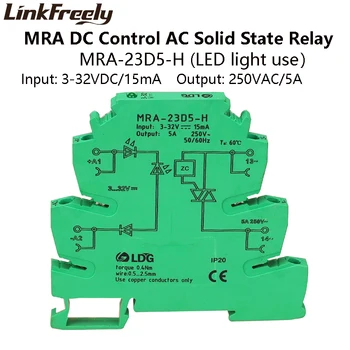 MRA-23D5-H 5A SSR Solid State Relay Module For Home Automation LED lamp In: 3V 5V 12V 24V DC AC Interface Voltage Relay Module
MRA-23D5-H 5A SSR Solid State Relay Module For Home Automation LED lamp In: 3V 5V 12V 24V DC AC Interface Voltage Relay Module
