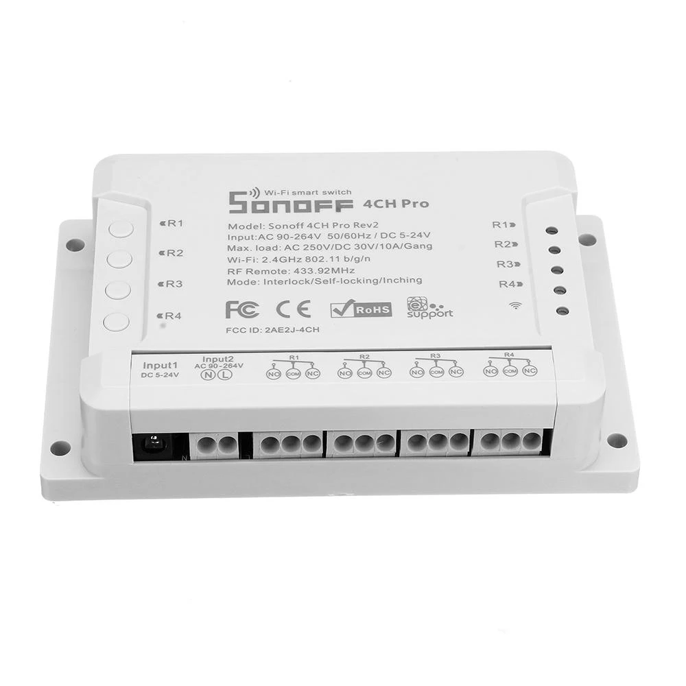 Sonoff Smart home Wifi Switch 4-way Din Rail Mounting Home Automation Self Locking Interlock Control Home Appliances
Sonoff Smart home Wifi Switch 4-way Din Rail Mounting Home Automation Self Locking Interlock Control Home Appliances