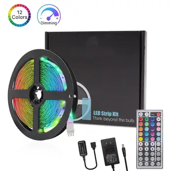 RGB LED Light Strip Kit, 16.4 Feet - Includes Power Supply and Controller. 150 LEDs, 12V DC Tape Lights jk1032
RGB LED Light Strip Kit, 16.4 Feet - Includes Power Supply and Controller. 150 LEDs, 12V DC Tape Lights jk1032