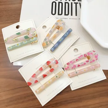 2020 New 2 Pcs/set Acetate Fruit Hair Clips Water Drop Type Resin Acrylic Duckbill Clip Girls Hairpin Hair Accessories
2020 New 2 Pcs/set Acetate Fruit Hair Clips Water Drop Type Resin Acrylic Duckbill Clip Girls Hairpin Hair Accessories