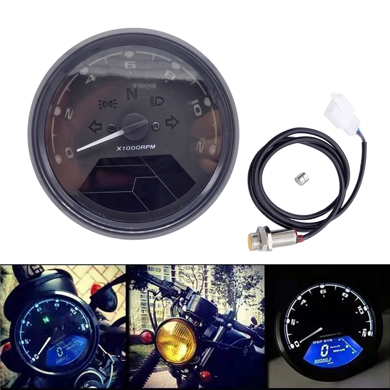 1 Set Universal Digital Motorcycle Speedometer Odometer Tachometer Motorbike Dashboard Speed Indicator LED Speed Meter
1 Set Universal Digital Motorcycle Speedometer Odometer Tachometer Motorbike Dashboard Speed Indicator LED Speed Meter