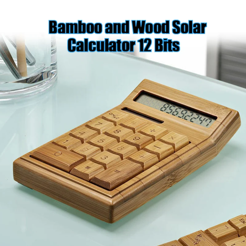 Functional Desktop Calculator Solar Power Bamboo Calculators with 12-digit Large Display Home Office NC99
Functional Desktop Calculator Solar Power Bamboo Calculators with 12-digit Large Display Home Office NC99