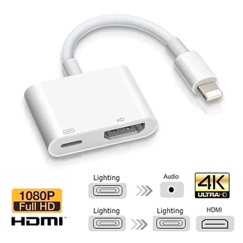 Lighting Male To HDMI Converter For Lighting To HDMI AV Adapter 2 in1 Converter Adapter For iPhone iPad Audio Video Adapter
Lighting Male To HDMI Converter For Lighting To HDMI AV Adapter 2 in1 Converter Adapter For iPhone iPad Audio Video Adapter