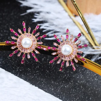 Sparkling Pearl Stud Earrings Pave Cubic Zircon Earrings Bride Jewelry Wholesale VERY GIRL High Quality Jewelry
Sparkling Pearl Stud Earrings Pave Cubic Zircon Earrings Bride Jewelry Wholesale VERY GIRL High Quality Jewelry