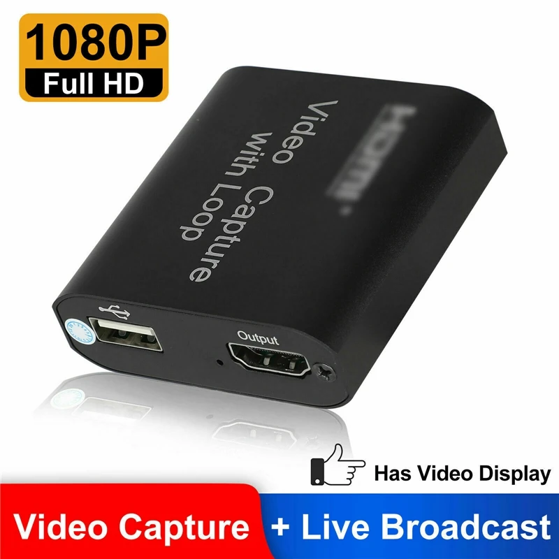 4K Loop Out HDMI-compatible Capture Card Audio Video Recording Plate Live Streaming USB 1080p Grabber For PS4 Game DVD Camera | Компьютеры