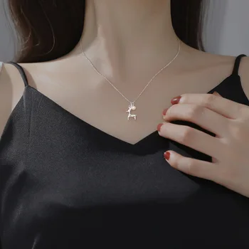 S925 Sterling Silver Necklace South Korea Simple Fashion Shiny Side Small Elk Pearl Choker Cool Popular Delicacy Ornament
S925 Sterling Silver Necklace South Korea Simple Fashion Shiny Side Small Elk Pearl Choker Cool Popular Delicacy Ornament