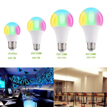 Magic LED Light Bulb RGB RGBW LED lamp Smart Lampada Led E27 Color Change Dimmable With 24 Key IR Remote Control 3W 5W 10W 15W
Magic LED Light Bulb RGB RGBW LED lamp Smart Lampada Led E27 Color Change Dimmable With 24 Key IR Remote Control 3W 5W 10W 15W