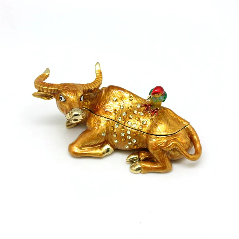 Hand Made Alloy Buffalo and Bird Jewelry Storage Box Desktop Furnishing Articles
Hand Made Alloy Buffalo and Bird Jewelry Storage Box Desktop Furnishing Articles