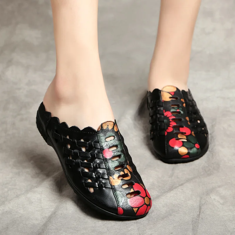 2019 Summer New Style Handmade Genuine Leather Mom Slipper Retro Hollow out Flat Ethnic-Style Slipper Women's Extra Large Shoes
2019 Summer New Style Handmade Genuine Leather Mom Slipper Retro Hollow out Flat Ethnic-Style Slipper Women's Extra Large Shoes
