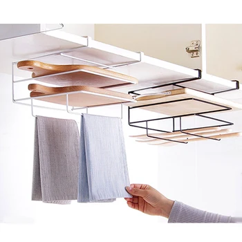 Double Layer Towel Rack Hanging Holder Cabinets Shelf Chopping Board Storage Rack Hanger Shelf Kitchen Supplies 
Double Layer Towel Rack Hanging Holder Cabinets Shelf Chopping Board Storage Rack Hanger Shelf Kitchen Supplies