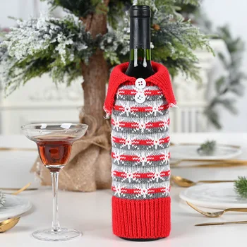 Sckday Christmas Wine Bottle Cover with neckline snowflake Wine Bottle Cover New Year Gifts For Party Dinning-table Bottle Decor 
Sckday Christmas Wine Bottle Cover with neckline snowflake Wine Bottle Cover New Year Gifts For Party Dinning-table Bottle Decor