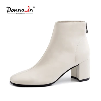 Donna-in White Ankle Boots Women High Heels Shoes Square Toe Elegant Thick Heeled Short Boots Genuine Leather Women Shoes Autumn
Donna-in White Ankle Boots Women High Heels Shoes Square Toe Elegant Thick Heeled Short Boots Genuine Leather Women Shoes Autumn