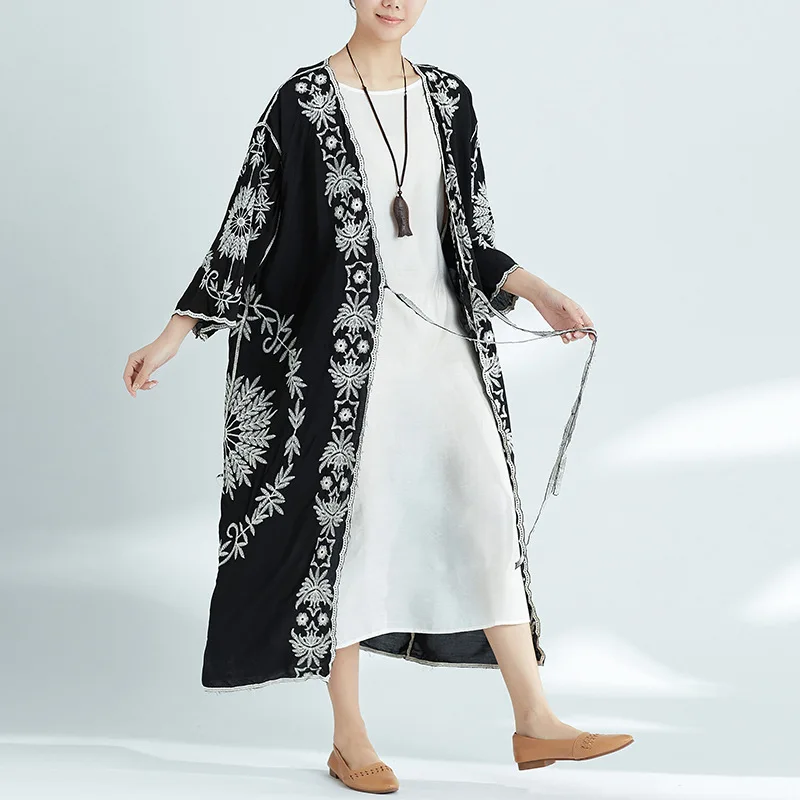 Xnn9917 Summer New Style Fat Mm Plus-sized Long Chinese-style Cotton Linen Retro Embroidered Cardigan Waipi
Xnn9917 Summer New Style Fat Mm Plus-sized Long Chinese-style Cotton Linen Retro Embroidered Cardigan Waipi