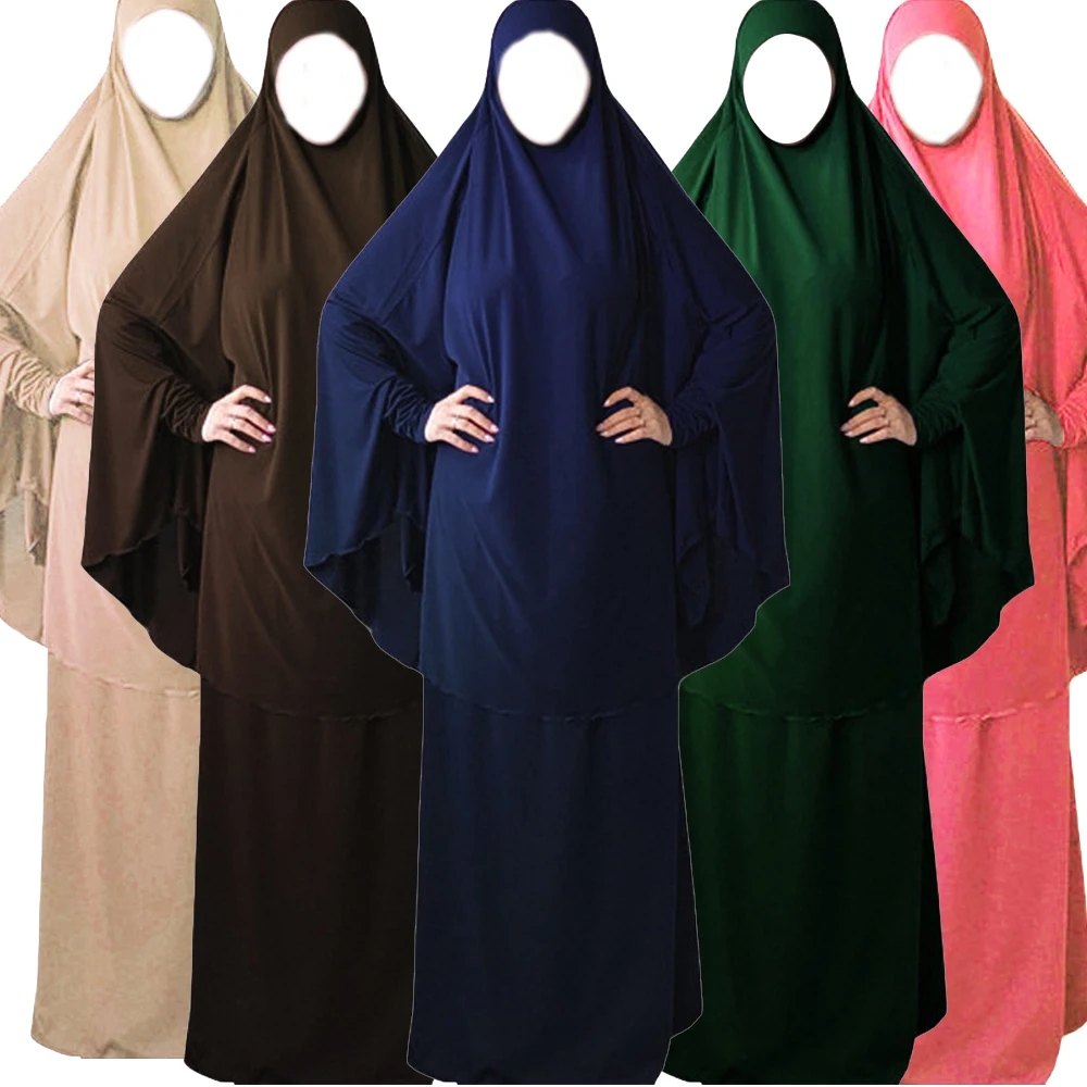 Ramadan 2 Piece Muslim Women Prayer Hijab Set Abaya Jilbab Maxi Dress Khimar Burqa Islamic Overhead Arab Clothing Middle East
Ramadan 2 Piece Muslim Women Prayer Hijab Set Abaya Jilbab Maxi Dress Khimar Burqa Islamic Overhead Arab Clothing Middle East