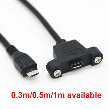 5pin Micro USB 2.0 Type B Male to Female Extension Data Charge Screw Lock Panel Mount Cable 0.3m/0.5m/1m
5pin Micro USB 2.0 Type B Male to Female Extension Data Charge Screw Lock Panel Mount Cable 0.3m/0.5m/1m