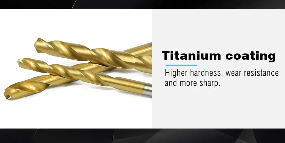 Titanium Coated Twist Aluminum HSS Drill Bit Set Titanium Coated Twist Aluminum HSS Drill Bit Set