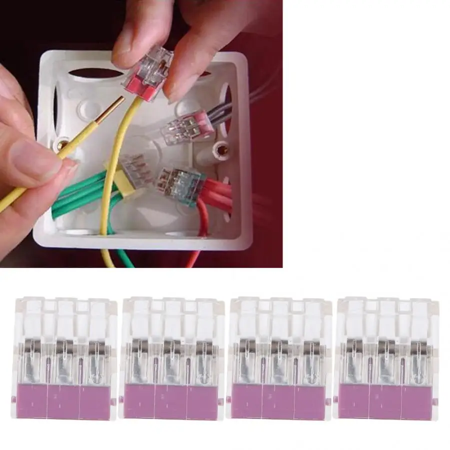 100Pcs Mini Fast Wire Connector 6 Way Wiring Cable Connector with Box Push Fit Conductor Terminal Block
100Pcs Mini Fast Wire Connector 6 Way Wiring Cable Connector with Box Push Fit Conductor Terminal Block