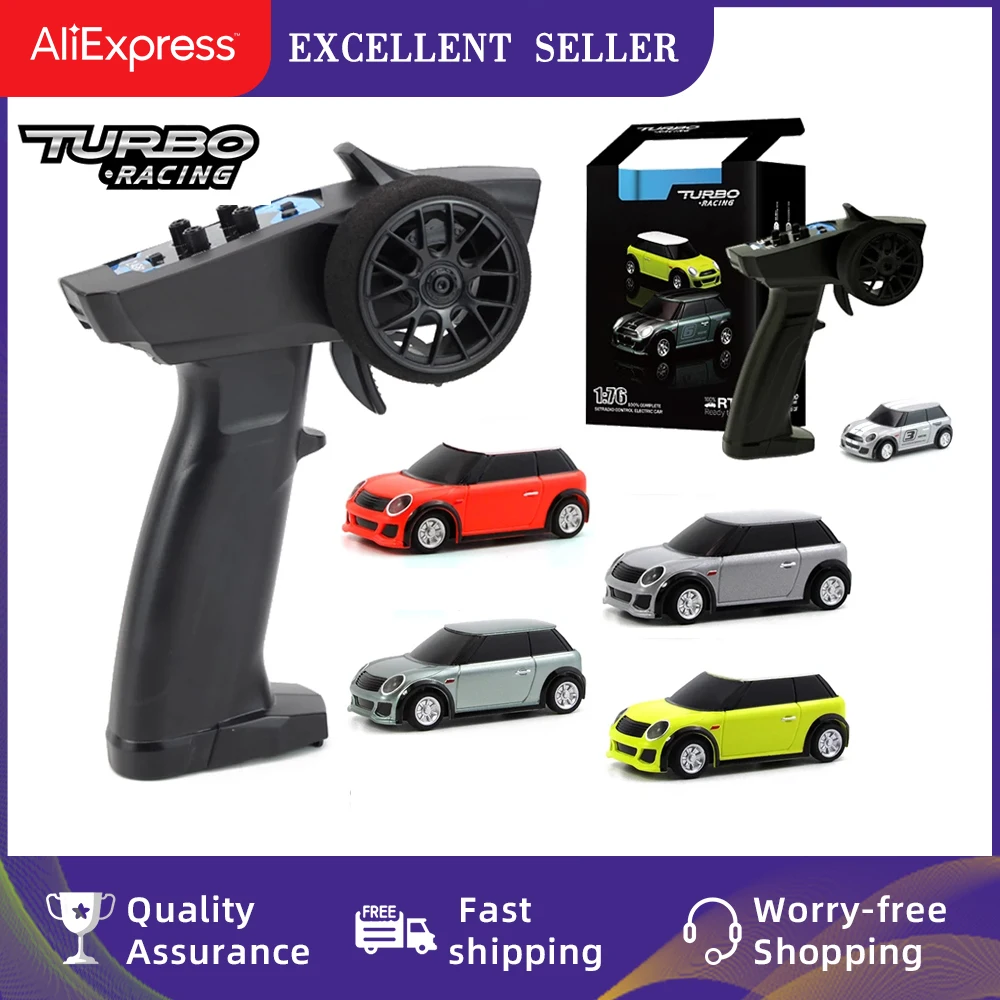 Turbo 1:76 Mini RC Car Full Proportional 2.4G Electric Car RTR Remote Control Car Boys Kids Toys Gifts for Christmas / New Year
Turbo 1:76 Mini RC Car Full Proportional 2.4G Electric Car RTR Remote Control Car Boys Kids Toys Gifts for Christmas / New Year
